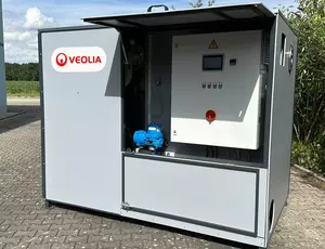 A grey veolia box with CATOX technology