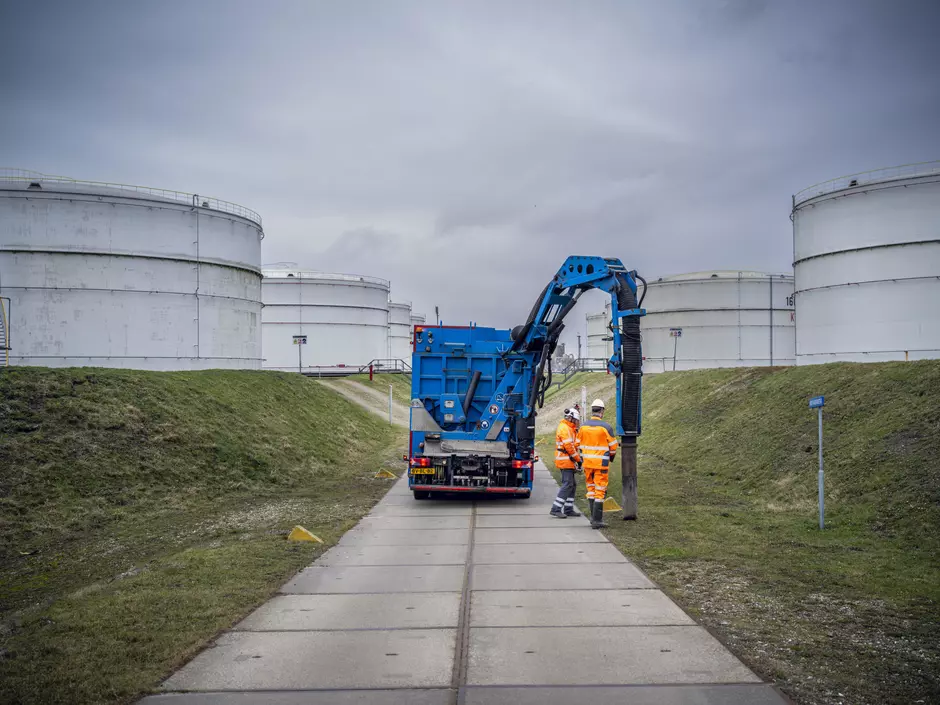 Veolia employees on a treatment site