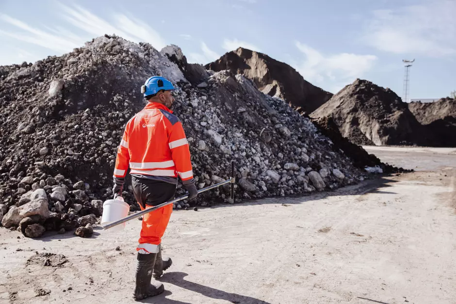 A veolia employee in Grimbergen